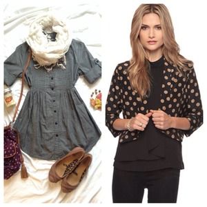 PENDING BUNDLE: Charcoal Tunic & Polka Dot Blazer