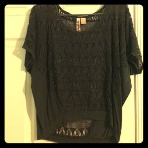 Knit charcoal sweater top!