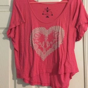 Pink O'neill heart crop top