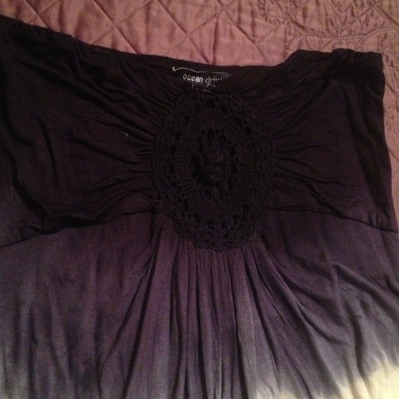 Navy ombré strapless top - Picture 2 of 3