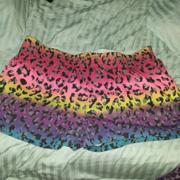 Multi Color Leopard Print Lounge Shorts