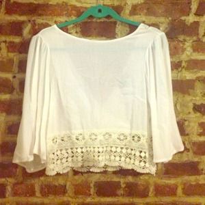 Boho open back crop top