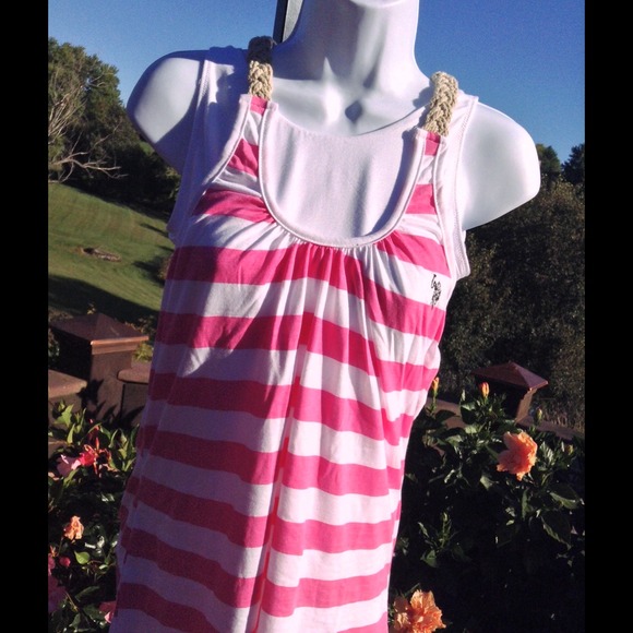 🎀Adorable Braided Polo Assn. Pink/White Dress🎀 - Picture 2 of 4