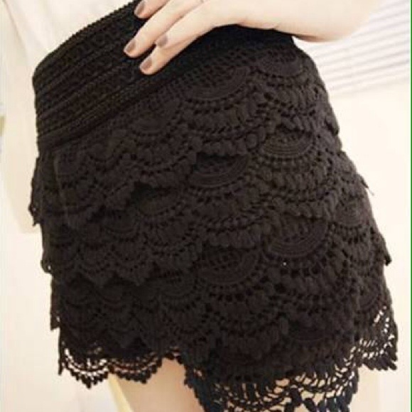 Navy LACE shorts 😀