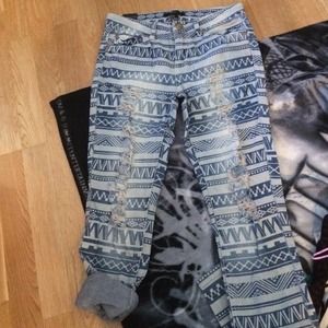 Aztec blue jeans