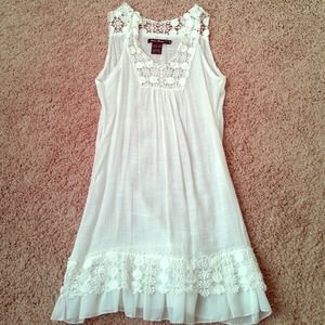 white linen dress