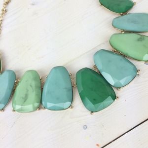 Jewelry - Green Ombré Bib Necklace Jewelry - Green Ombré Bib Necklace