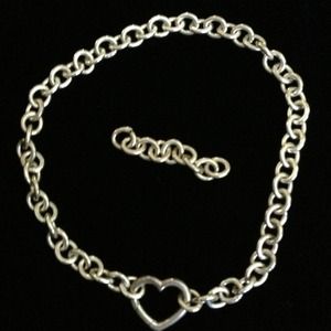 Authentic Tiffany & Co heart link chain necklace