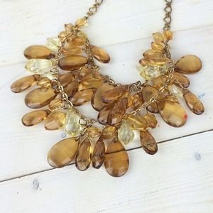 Jewelry - Amber Jeweled Statement Necklace & Earrings Jewelry - Amber Jeweled Statement Necklace & Earrings