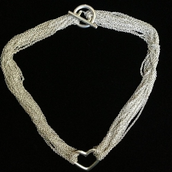 Authentic Tiffany & Co. Ten row chain ❤ necklace