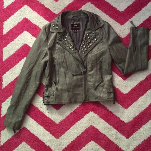 Miss sixty gray  faux leather jacket
