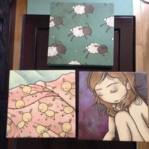 3 Kurt Halsey paintings