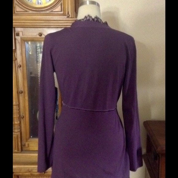 NWT Nine West lace trimmed sweater! - Picture 2 of 2