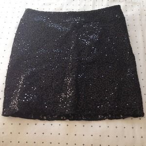 AE Black Sequined Mini Skirt