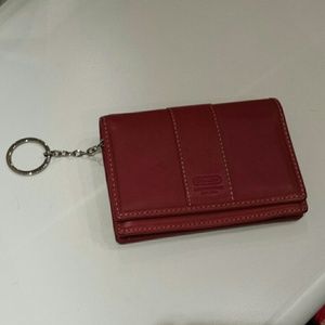 Coach authentic red key chain wallet
