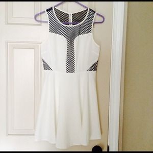 White dress with black accents