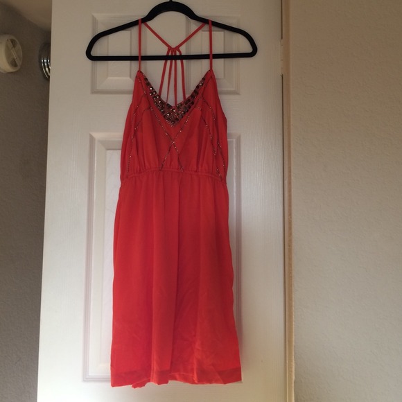 Burnt orange sequined Urban Outfitters dress - Picture 2 of 3