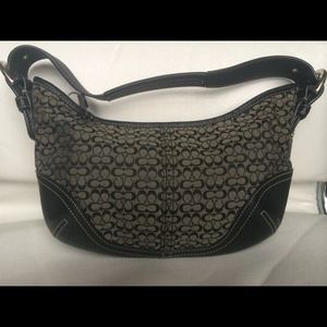 COACH mini signature BLACK hobo soho