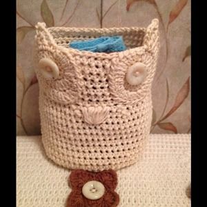 CROCHET OWL BASKET