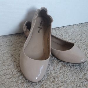 Tan ballet flats