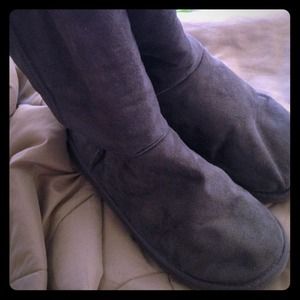 Gray boots