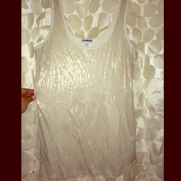 Express Gold Sequin Tank