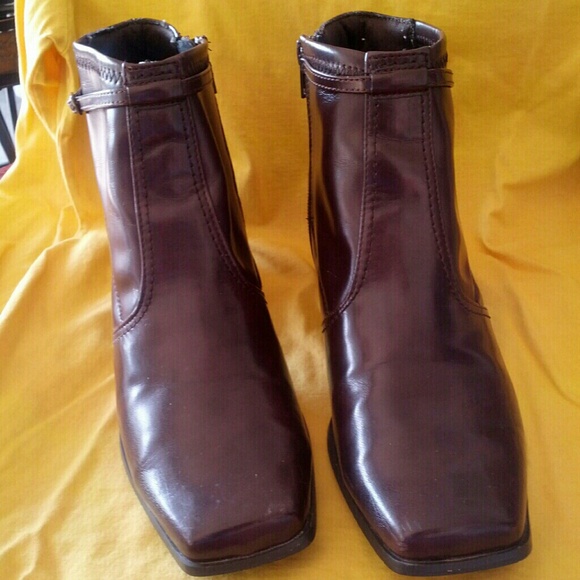 Brown soft leather boots