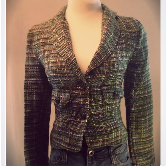 Jackets & Blazers - Green multi colored blazer