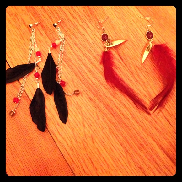 Feather earrings