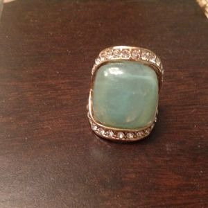 NWOT blue and gold ring