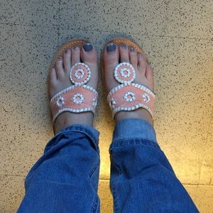 Jack Rogers Shoes - RARE! Jack Rogers Navajo Sandal Peach Suede Jack Rogers Shoes - RARE! Jack Rogers Navajo Sandal Peach Suede