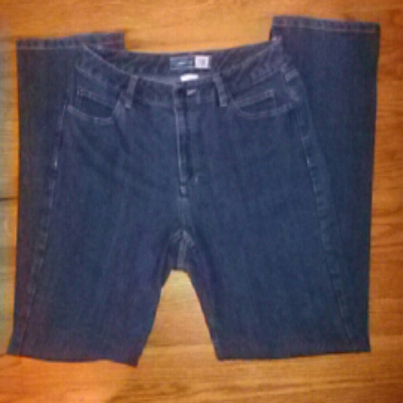 Liz Claiborne Stretc Straight Leg Denim Blue Jeans