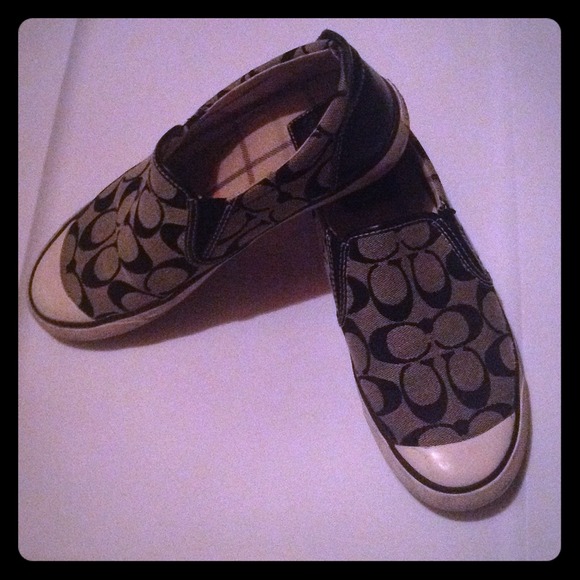 Coach slip ons -black