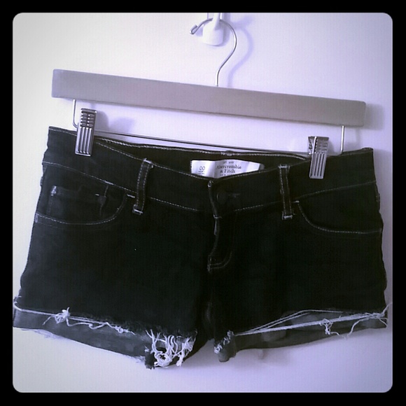 Abercrombie & Fitch short shorts in dark denim