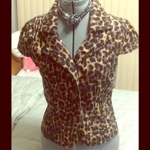 Leopard print blazer