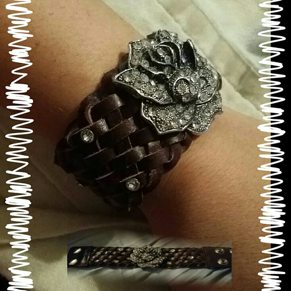 Leather strap cuff