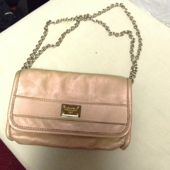 DOLCE & GABBANA small pink pearlized metallic bag