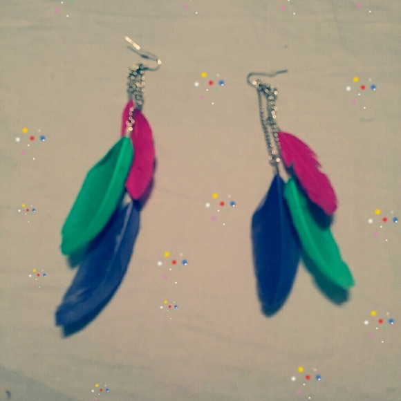 Feathered earrings...