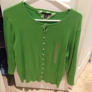 Line green cardigan