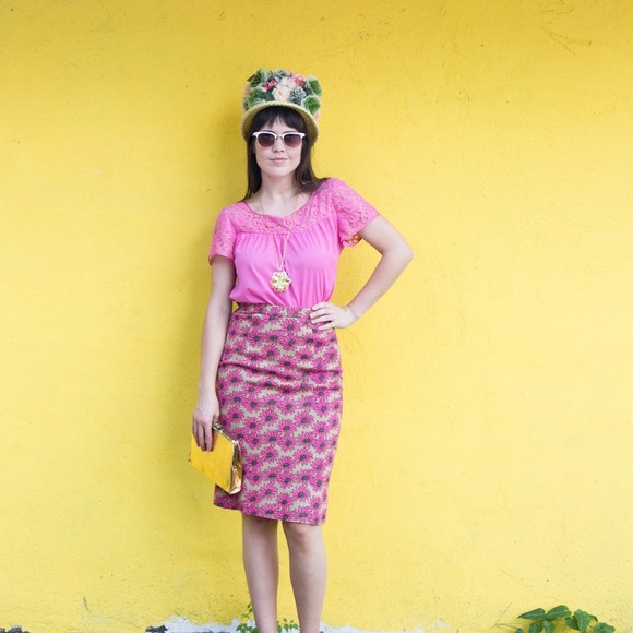 Vintage floral hat