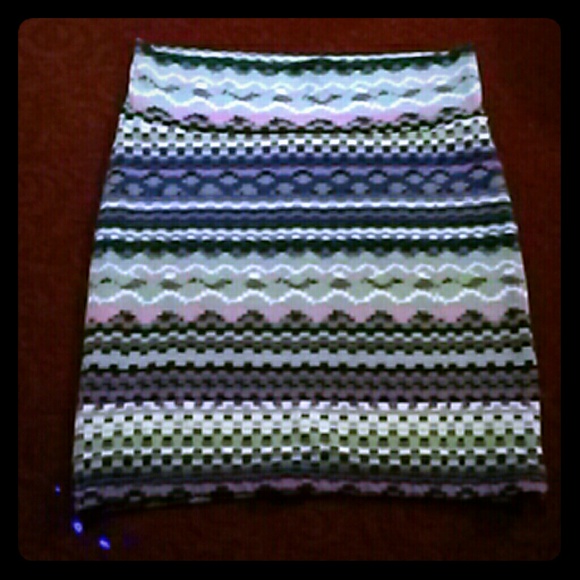 Digital bodycon skirt