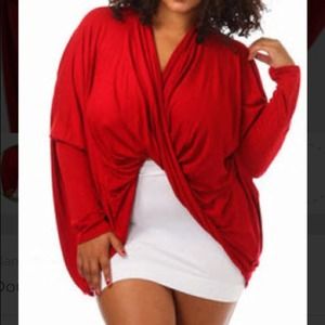 Draped Plus Size Shirt 1x-3x available