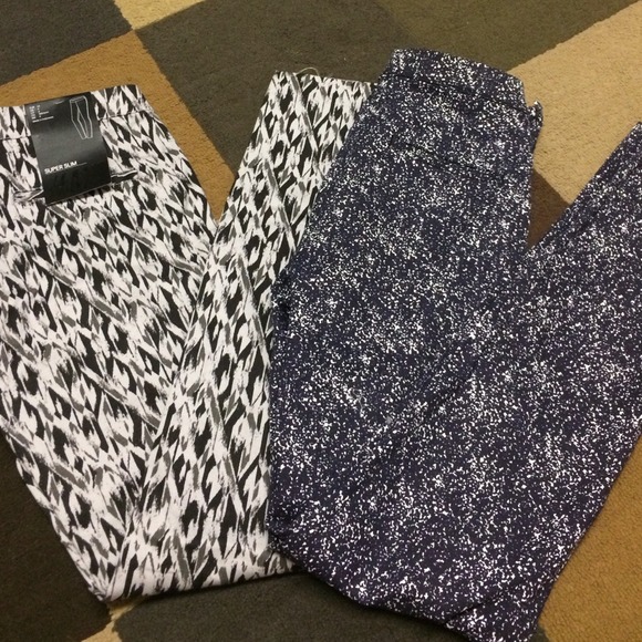 Two pairs of printed pants!