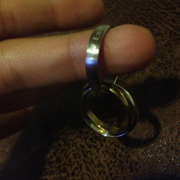 💍3 in one ring band, Rose💍White💍Gold Like - Picture 3 of 4