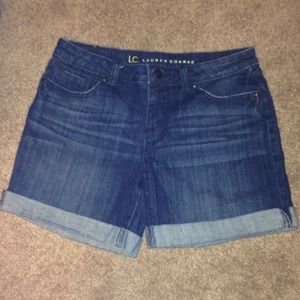 Dark wash jean shorts
