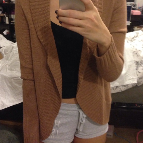 Milk chocolate knit cardigan
