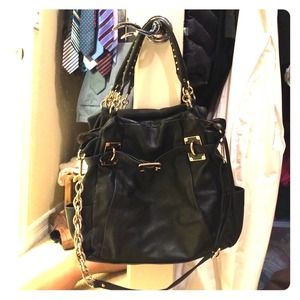 Elliott Luca black leather satchel
