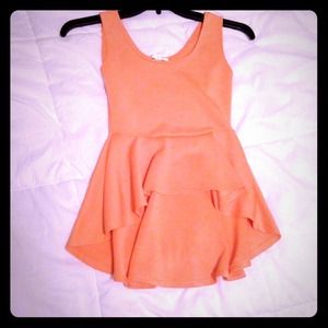 Coral hi-lo peplum🌺