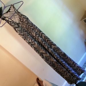 Black and white maxi dress