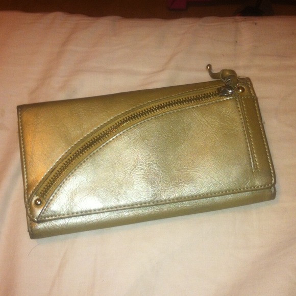 Vintage Gold Leather Wallet